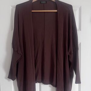 BloomChic Dark Brown Open Front Cardigan